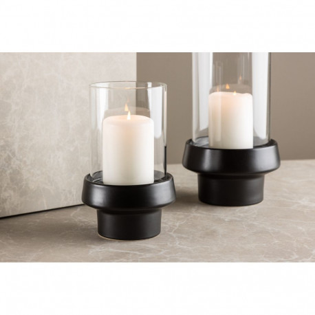 Davida Latern - Must/Kergeklaas - 13*K20cm