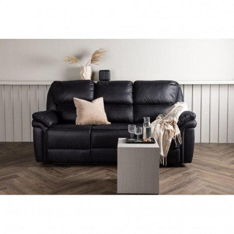 Diivan SARANDA 3-kohaline recliner, must