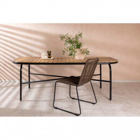 Aialaud HOLMBECK ristkülikukujuline 90x200x75cm, naturaalne/must