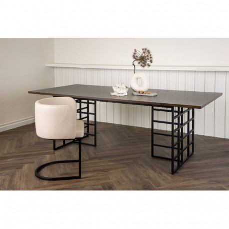 Söögilaud YSTAD 220x100cm, pruun