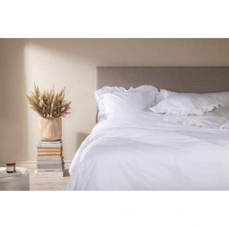Voodipesu komplekt LEVI rüššidega 240x220, valge