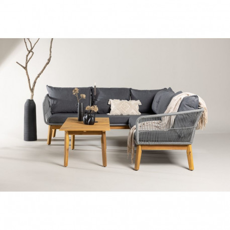 Aiamööbli komplekt CHANIA nurgadiivan, hall