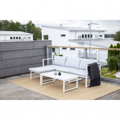 Aiamööbli komplekt SALVADOR, valge/helehall