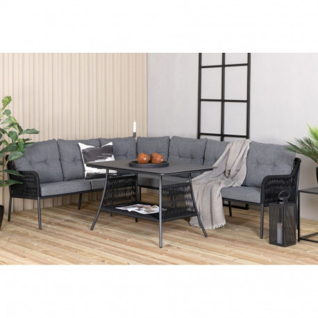 Lounge komlekt BERLIN nurgadiivani ja lauaga