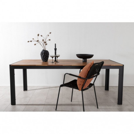 Aialaud BOIS 205x90cm, must/naturaalne