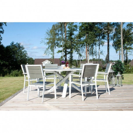 Aialaud PARMA ø 140 cm, valge/hall