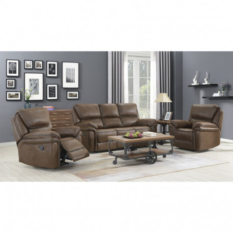 Diivan SARANDA 3-kohaline recliner, pruun
