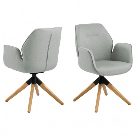 Söögitool AURA käetoega, helehall