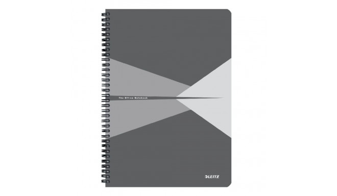 Notebook Leitz Office PP A4 Squared Grey