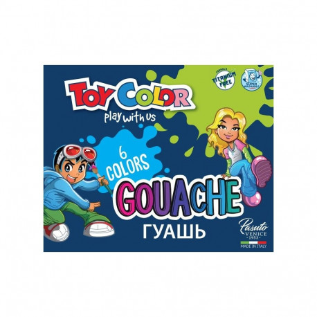 Guashvärvid 6värvix25ml karbis, Toy Color