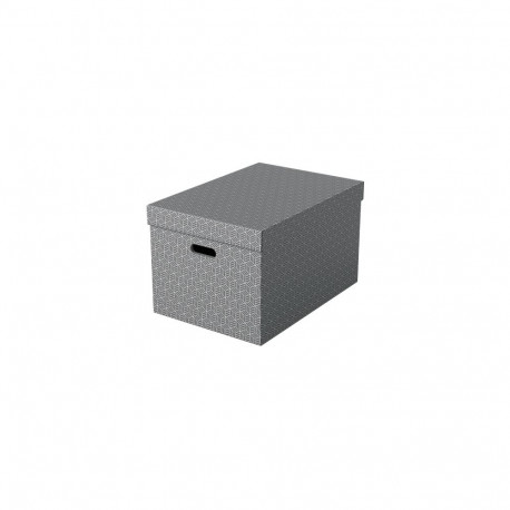 Hoiukast kaanega, kokkupandav, hall, 3 tk komplekt, 355 x 305 x 510 mm, Esselte Home Storage Box Lar