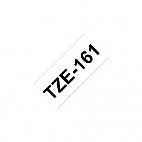 Kleepkirjalint Brother TZE-161 läbipaistev, must tekst, laius 36mm