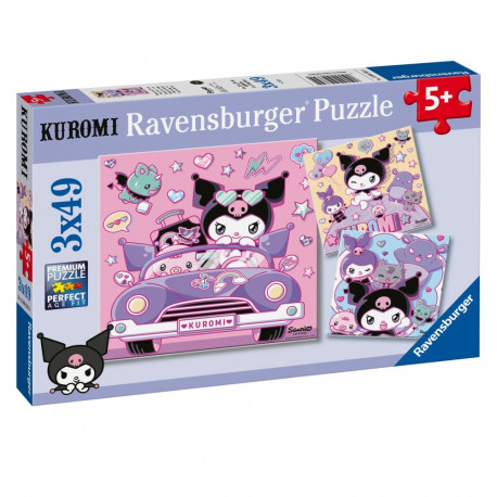 Ravensburger pusle 3x49 tk: Hello Kitty Kuromi sõitmas