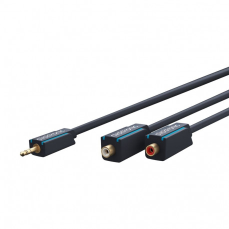 Clicktronic 3.5 mm AUX–RCA adapterkaabel, stereo 0.1 m