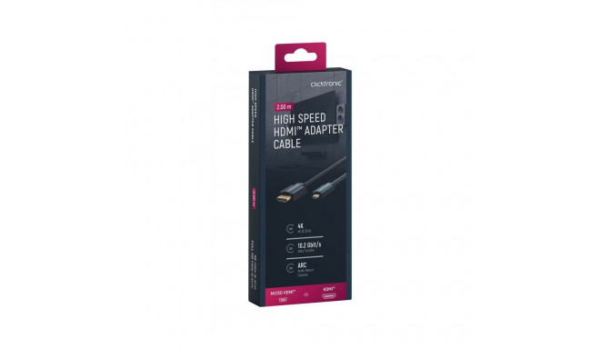 Clicktronic HDMI - micro-HDMI adapterkaabel 2 m