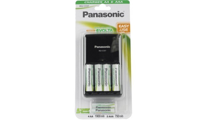 Panasonic akulaadija BQ-CC07 + 4×1900 + 2×750