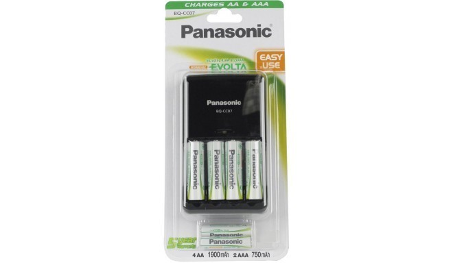 Panasonic зарядное устройство BQ-CC07 + 4×1900 + 2×750