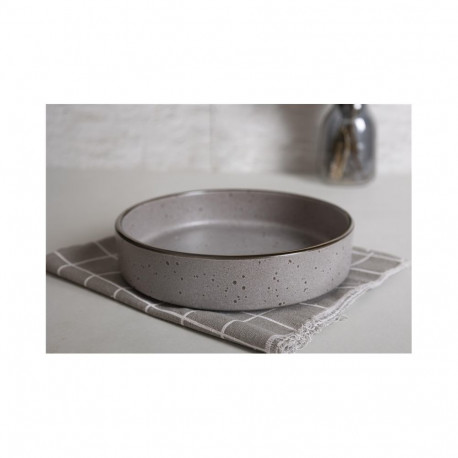 SOUP PLATE DOMOLETTI BROWN DOTS 850ML