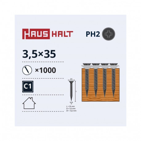 SCREWS IN BELT WOOD 3.5X35 1000PCS