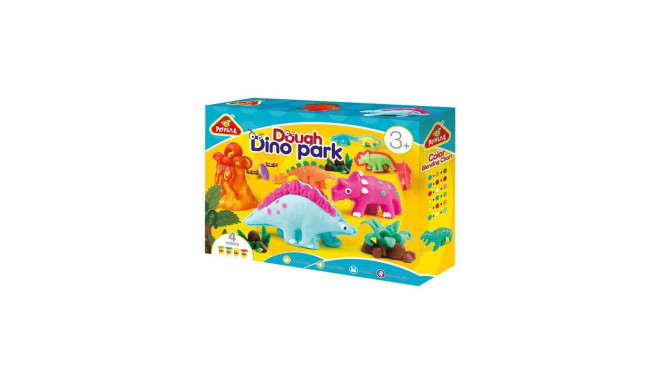 PLASTICINE SET DOUGH DINO PARK 4 COLORS