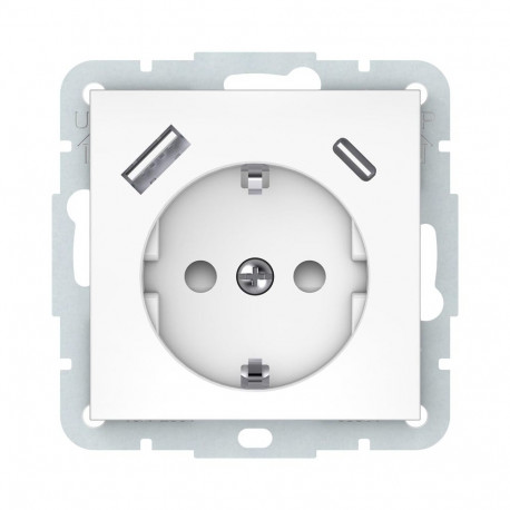 SOCKET USB-A+C valge RP16-002-22/A+C QR