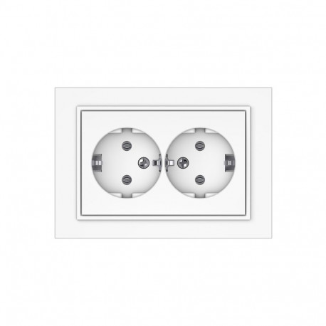 SOCKET TWO PLACESRP16-021 QR1000 valge