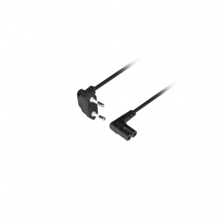 CEE 7/16->IEC 320 C7 EURO (RADIO) POWER CORD 1.8M ANGLED VDE BLACK LANBERG