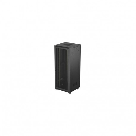 RACK CABINET 19" FREE-STANDING 42U/800X800 (FLAT PACK) WITH MESH DOOR BLACK LANBERG
