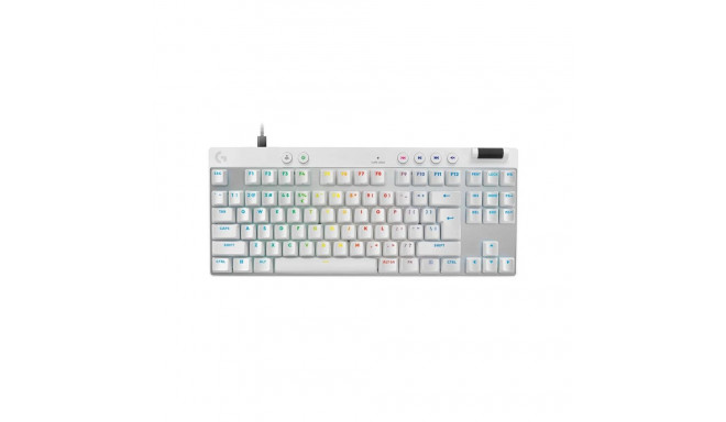 Klaviatuur Logitech Pro X TKL Rapid US, valge