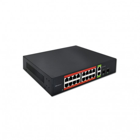 Gigabit Ethernet Switch PoE 16xRJ45 + 2xRJ45 + 2xSFP