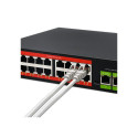 FAST Ethernet PoE SWITCH 16xRJ45 2xRJ45 1xSFP