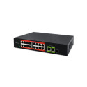 FAST Ethernet PoE SWITCH 16xRJ45 2xRJ45 1xSFP