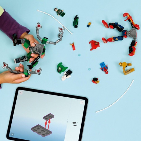 Klocki super heroes 76338 mehhilahing: spider-man vs doc ock