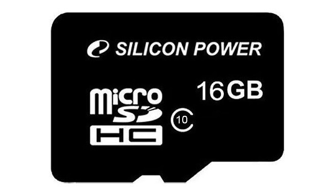 Silicon Power atmiņas karte microSDHC 16GB Class 10