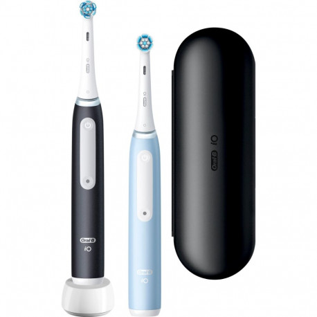Oral-B iO Series 3N Duo, Elektrische Zahnbürste (schwarz/blau, Matt Black/Ice Blue inkl. 2. Handstüc
