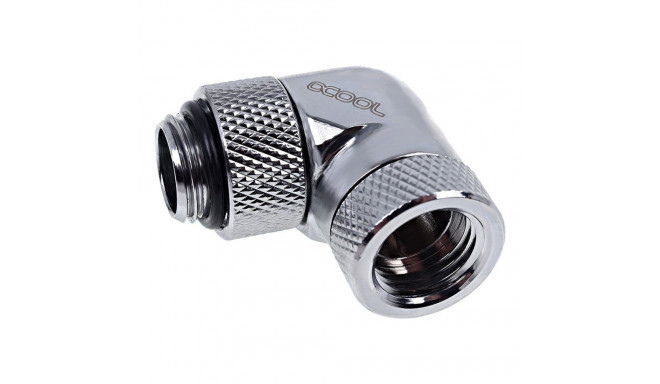 Alphacool Eiszapfen 90° L-angle adapter 1/4", chrome-plated - 17261