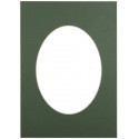 Passepartout 15×21, green oval