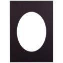 Passepartout 15×21, black oval