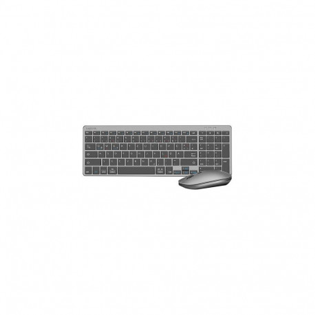 LogiLink ID0215 keyboard Mouse included Home/Office Bluetooth QWERTZ German Anthracite, Grey