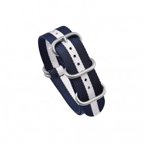 Kellarihm Trendybay Universaalne 22mm, nailon, sinine/hõbe