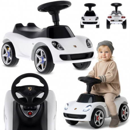 Jeździk pchacz chodzik dla dziecka Porsche Carrera GT biały
