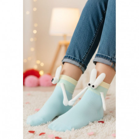 SOKISAHTEL JAN kõrvade ja silmadega magnetkäppadega sokid 444