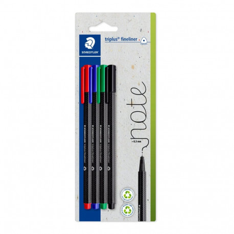 Fineliner triplus rPP, ass. 4pc Bl
