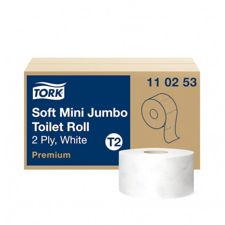 Tualettpaber 2-kihiline TORK Premium Mini Jumbo Soft T2 170m (110253)
