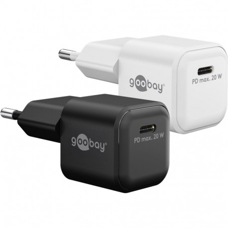 Goobay 20 W USB-C PD GaN Nano valge kiire laadija