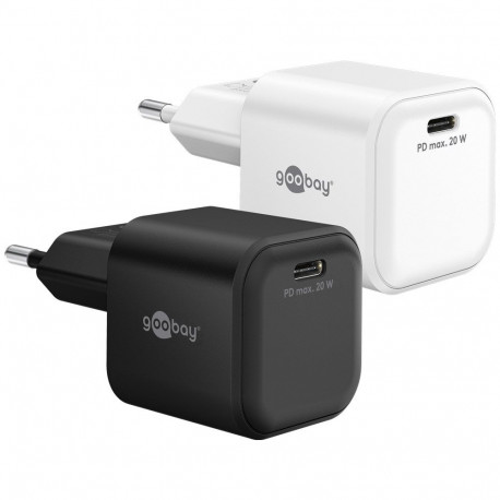Goobay 20 W USB-C PD GaN Fast Charger Nano black black