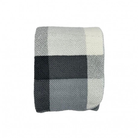 PLAID BLANKET CLOUDY 150X200CM GREY/WHIT