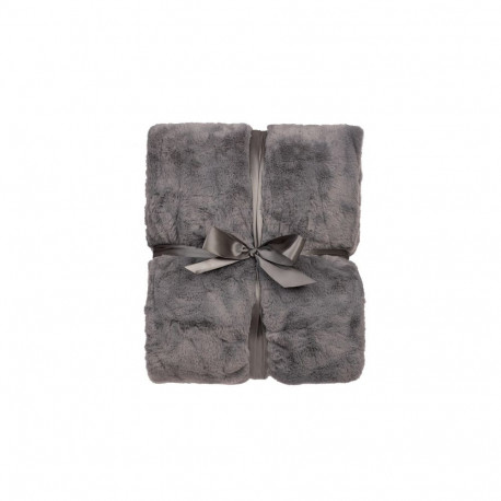FUR BLANKET 150X200 300/180 GSM D. GREY