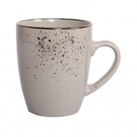 MUG WITH SPECKLE BROWN 368ML