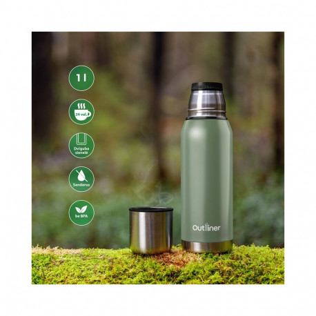 THERMOS FLASK OUTLINER YTS-ZW100 HAKI 1L